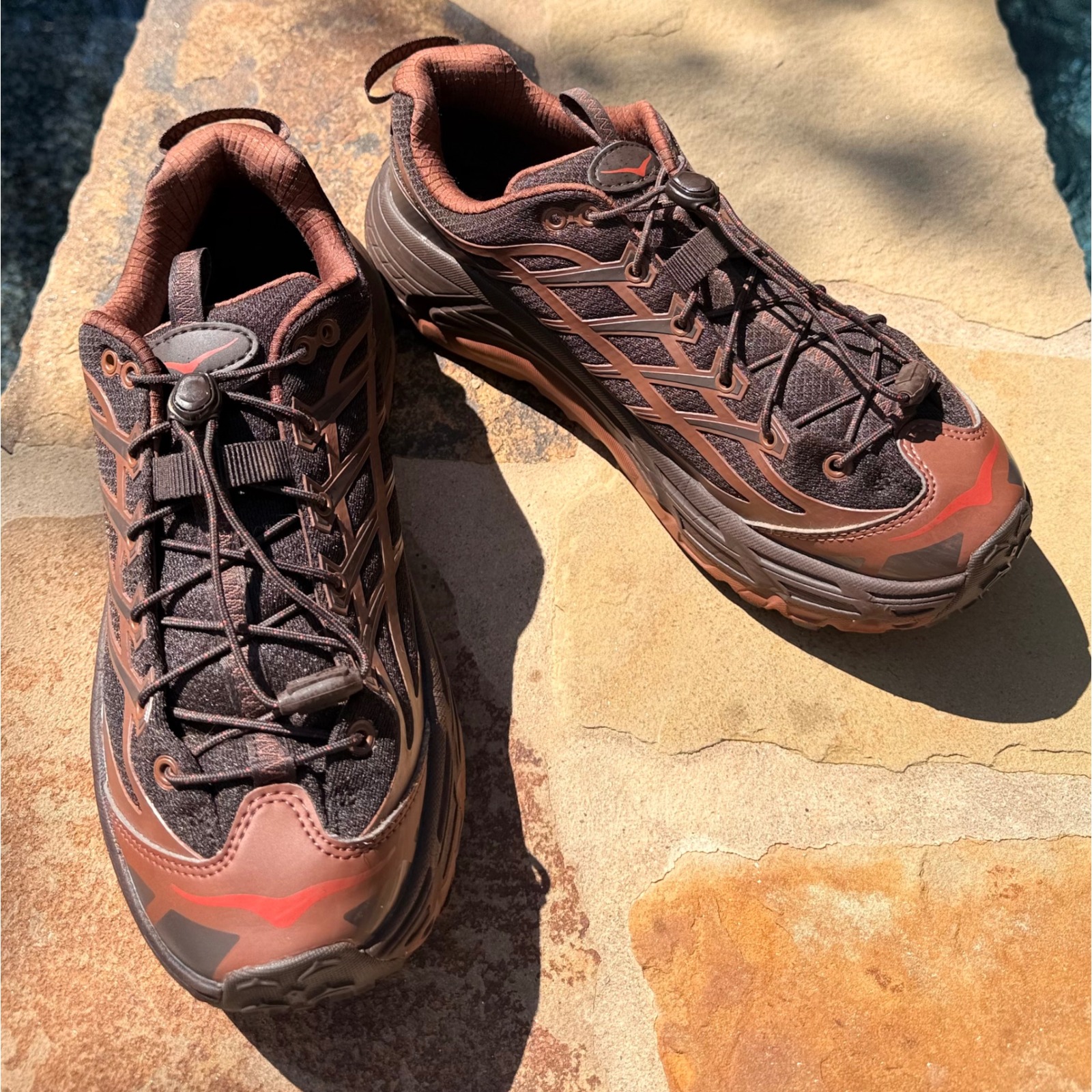 Hoka One One Mafate Three 2 Trail Running Shoes Vibram Womens 9.5